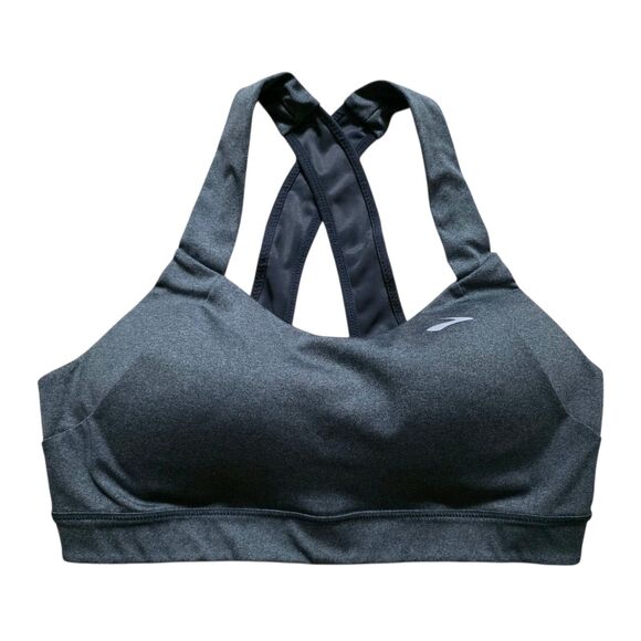 Brooks Uplift Crossback Sports Bra Gray Women Size Large Gym Run Athlete Sports - Picture 5 of 5